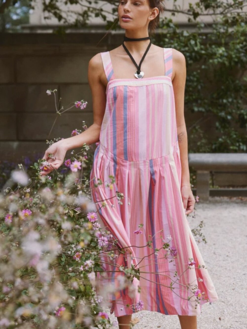 Free People Primavera Stripe Drop waist Sun dress XS NWOT $149 - Picture 11 of 11